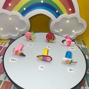 NWOT - Ice Cream Silicone Rings!!